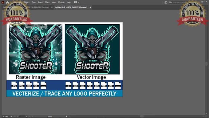 vectorize, trace your logo raster to vector