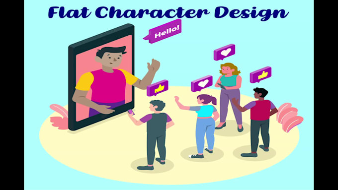 create modern flat vector illustration  for web or business
