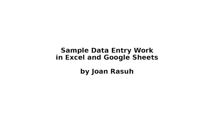 do accurate excel data entry and admin support tasks