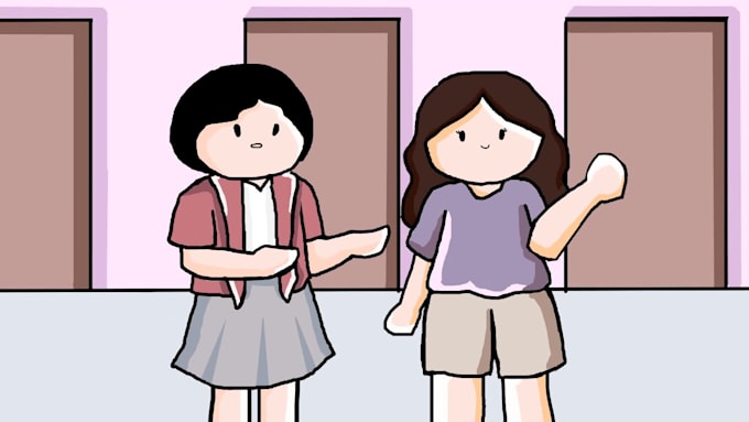 create 2d animation video  pastel for youtube or else