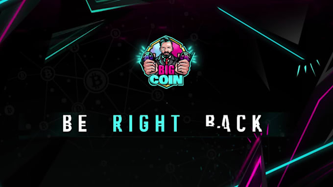 custom animated twitch overlay design for kick, youtube cryptocurrency channel