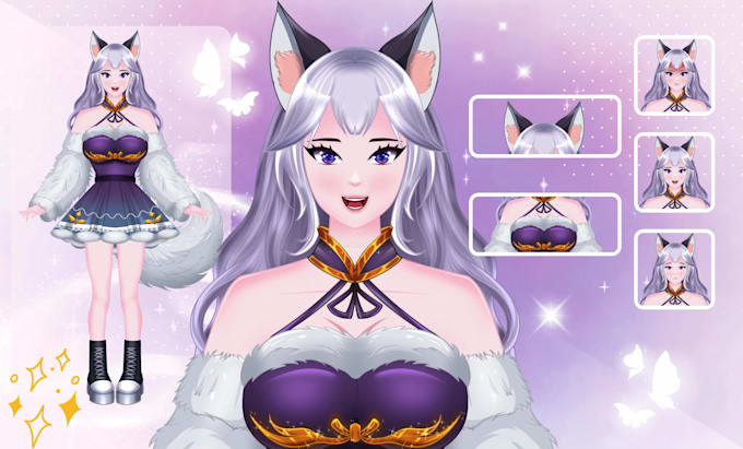 design live2d model for vtuber and streamer