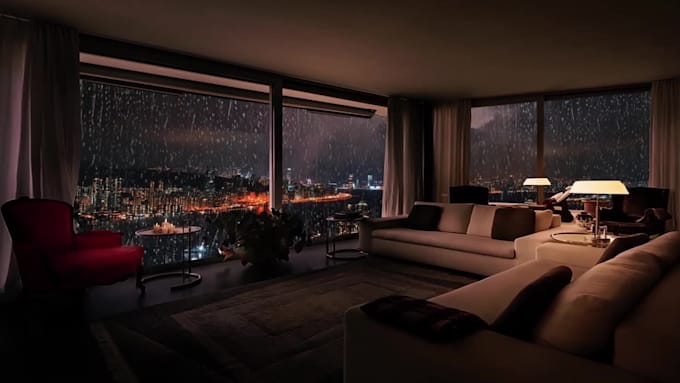 create unique cozy rain video for youtube