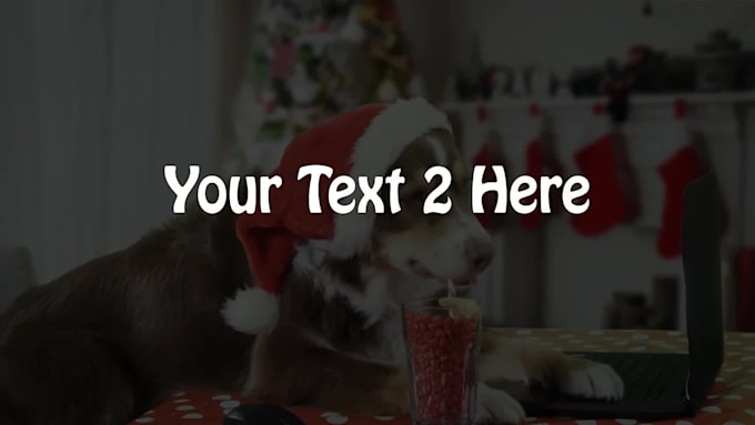 customize christmas dog greetings video ads