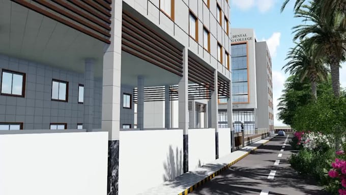 create architectural realistic 3d model in sketchup and render it