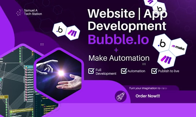 develop setup bubble saas bubble app bubble mvp make com zap as bubble developer