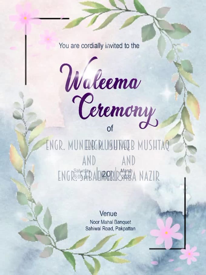 create animated wedding invitations