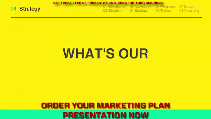 make animated marketing plan analysis video presentation