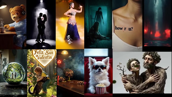 produce a unique artistic ai video
