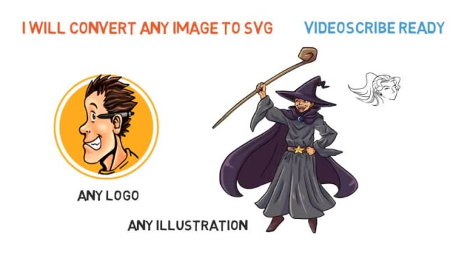 Convert any image to svg videoscribe ready by ...