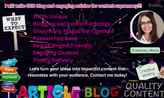 do creative content wizard, expert article writer, blog wordsmith