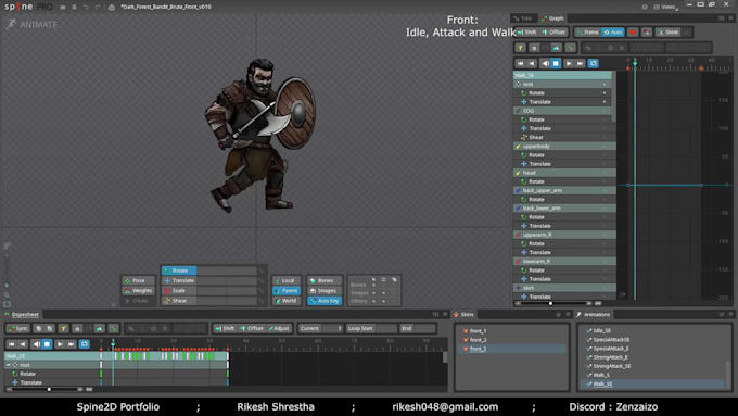 create still image animations for you using spine2d