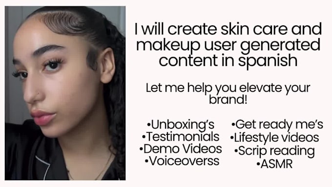 create skin care user generated content