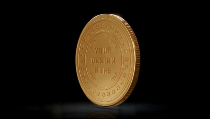 Render a custom 3d coin or token with your design by Jaydeebc | Fiverr