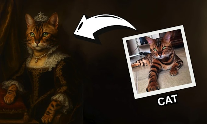 turn your pet into a royal portrait