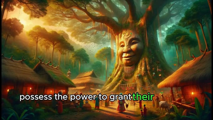 create a captivating ai video art for african folktales and stories