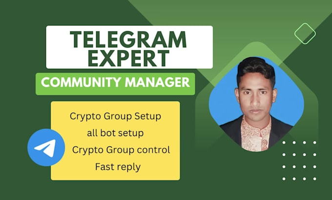be telegram crypto community manager for your crypto project