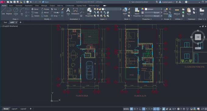 Draw 2d architectural plan, autocad plan and i will make a 3d scheme in ...