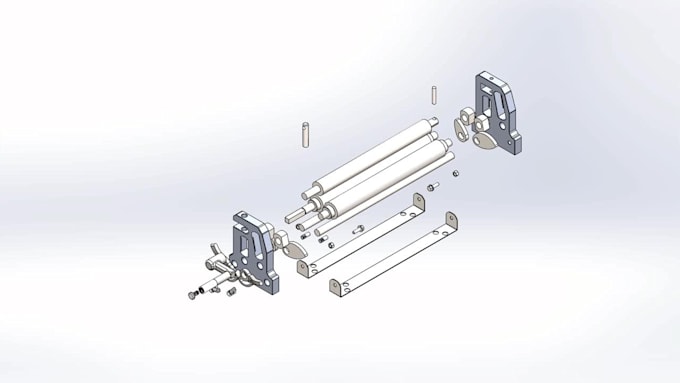 design 3d product and simple machine with detail assembly