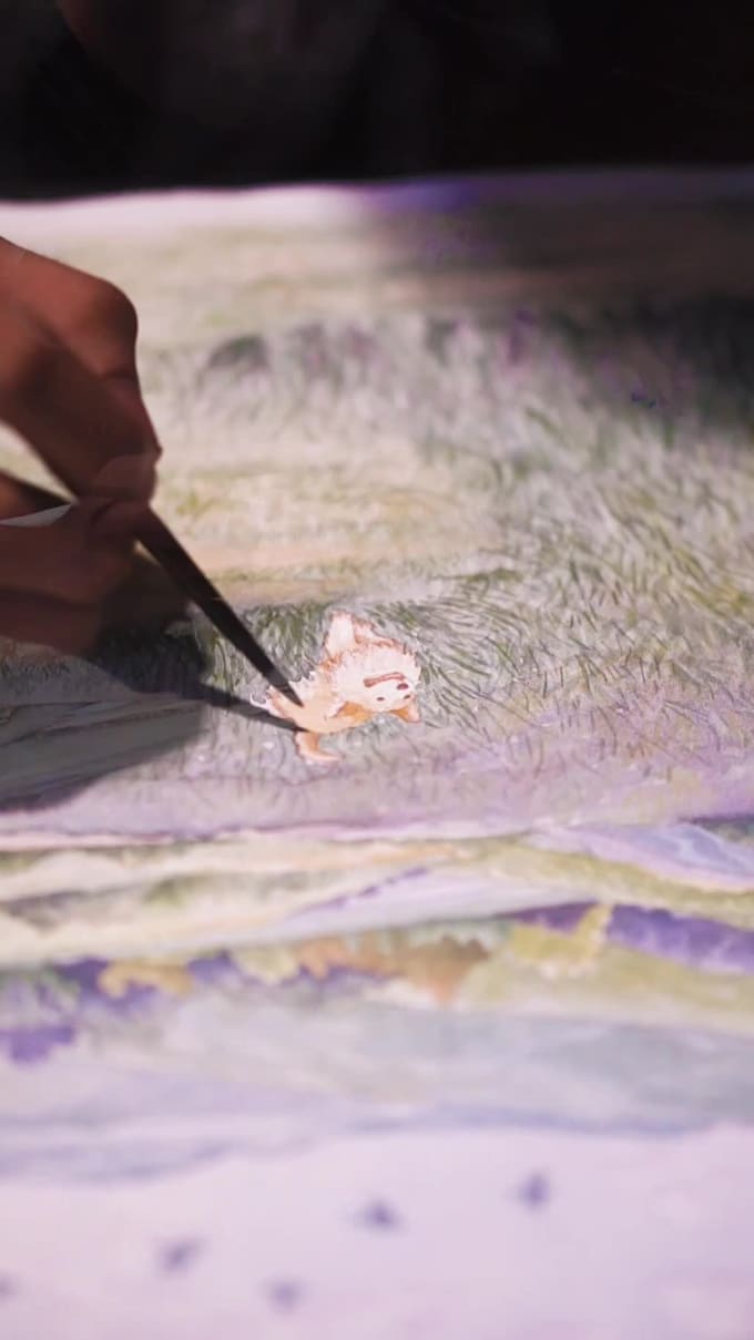 paint house watercolor and illustrations manually