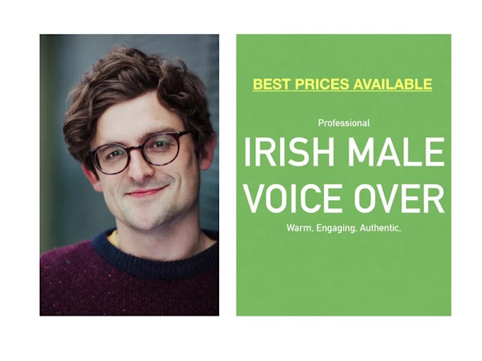 record a professional irish male voice over from ireland