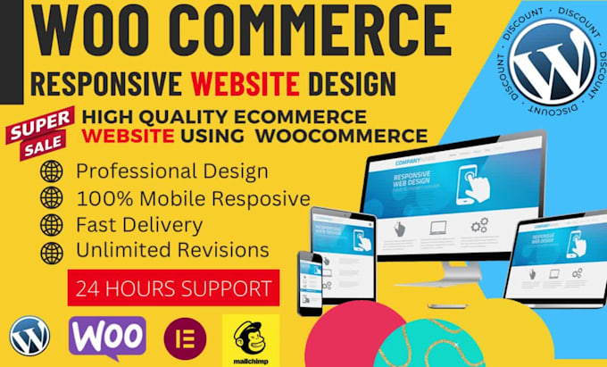 build responsive ecommerce website business website and online store