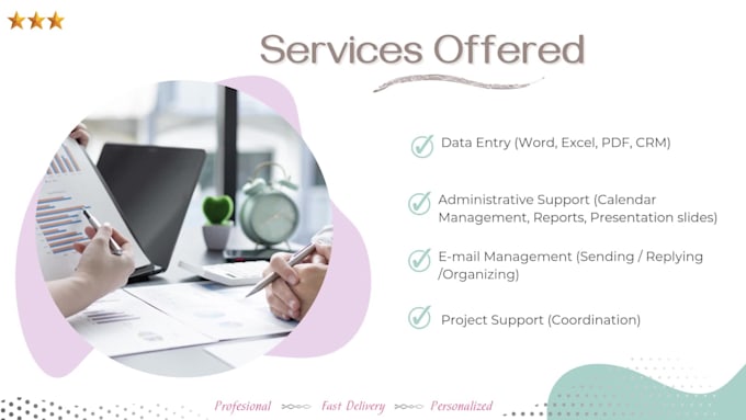assist with project coordination and virtual admin tasks