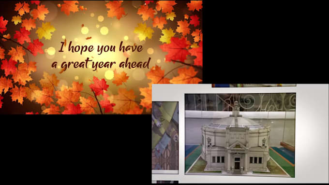 different video wishes and slideshow for holidays end events
