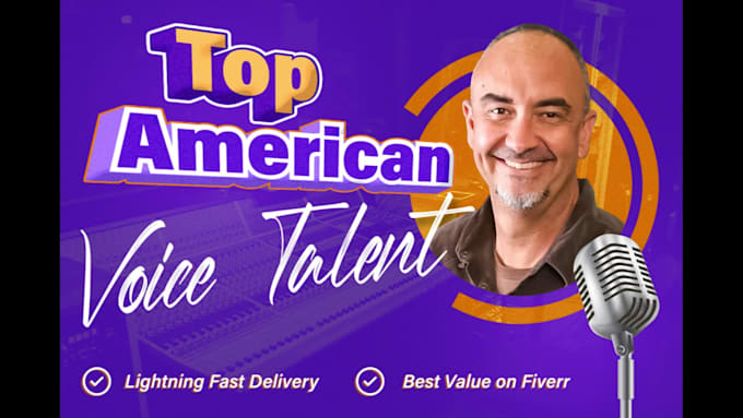 record a voice over for your internet, TV or radio commercial