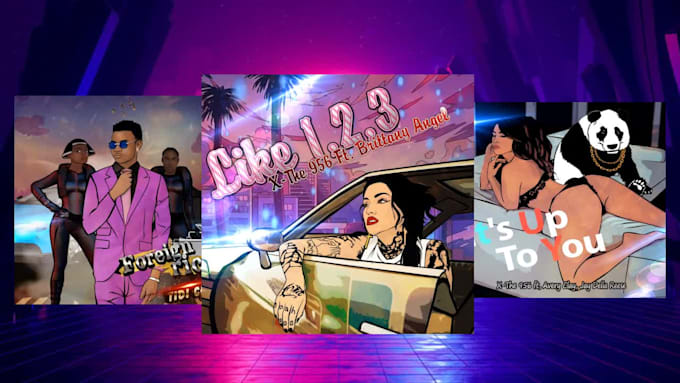 design or draw your motion cartoon album, single cover