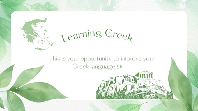be your greek language tutor