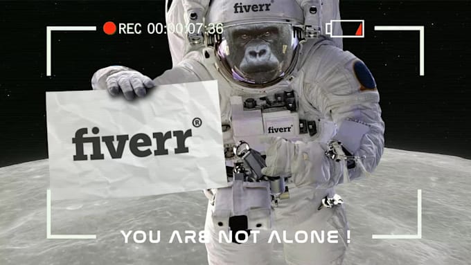 make astronaut on the moon logo reveal animation