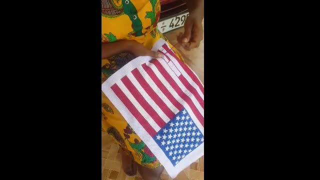 cross stitch design USA flag