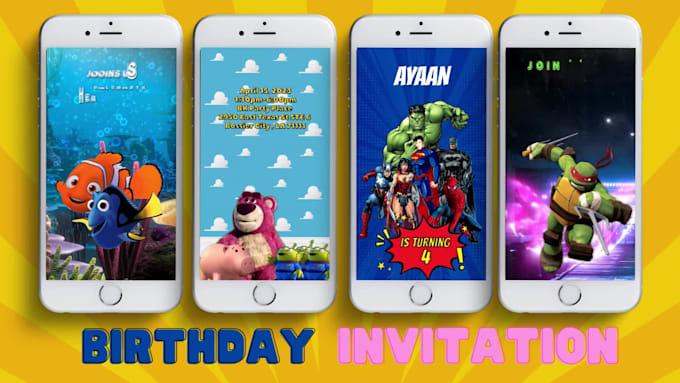 create a digital birthday invitation video