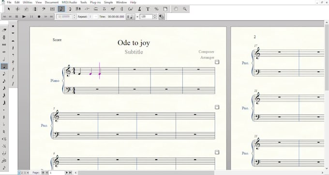 transcribe to score the songs you want to play on the piano