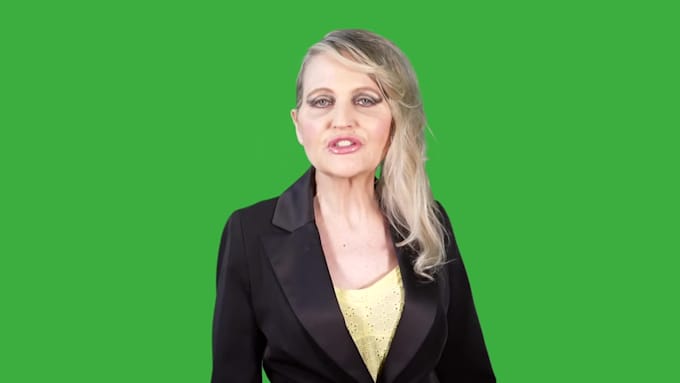 be your green screen actress or presenter