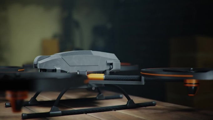 create a 3d drone animation for your video
