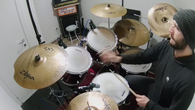 write and record drum parts for your rock punk metal song