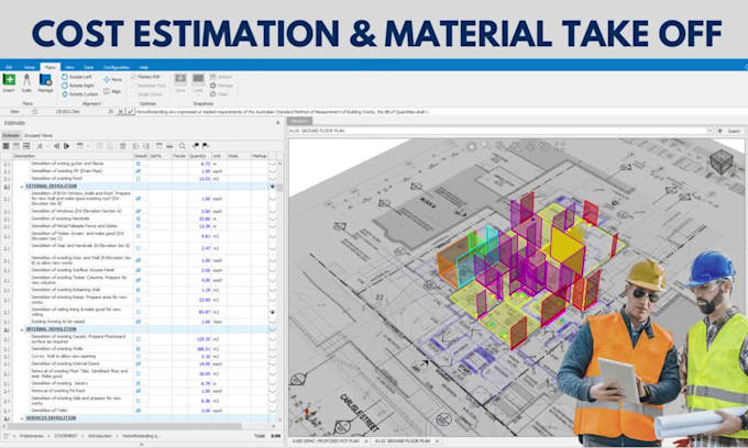 do building estimation and material take off on all trades