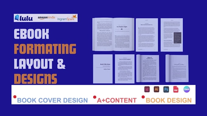 book formatting design catalog ebook magazine indesign, designrr for amazon kdp