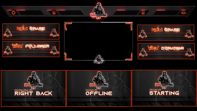 Design custom twitch overlay and mascot logo for your stream by ...