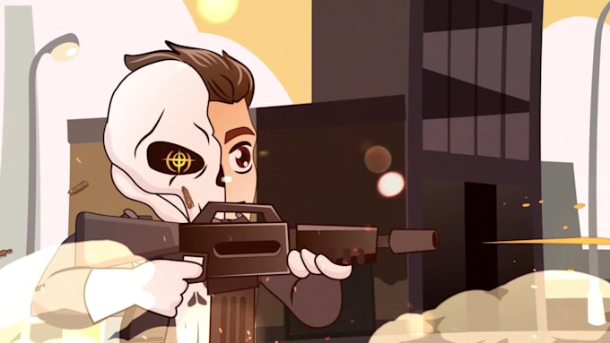 do a professional 2d animated music video