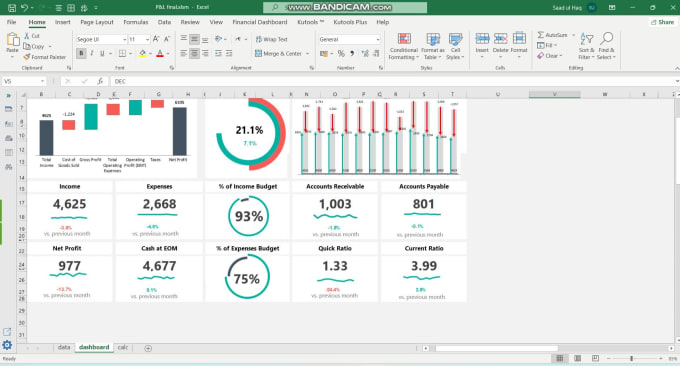 Design an interactive dashboard, pivot tables and linking formulas in ...