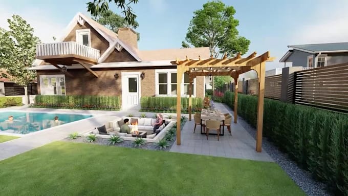 create your front yard, backyard, patio and landscape design