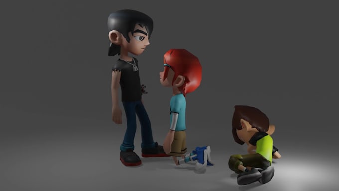 create toon style game 3d characters for you