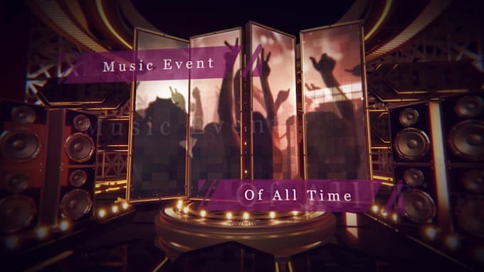 create 3d music show or event promo