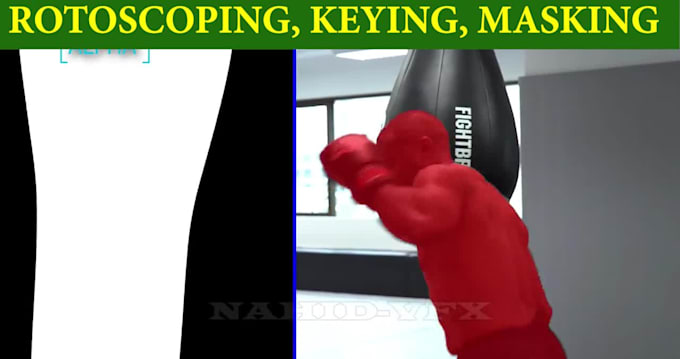 do professional vfx, rotoscoping keying and cleanup