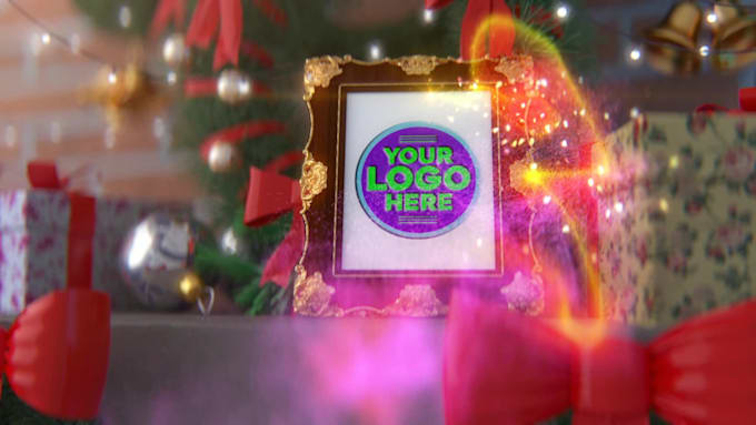 customize merry christmas greetings intro video