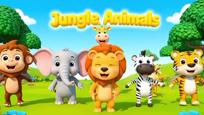 create 3d kids learning videos for kids youtube channels