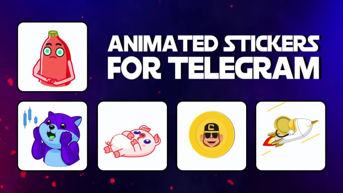 Design Animated Telegram Sticker For Your Crypto Project By Cinetoon